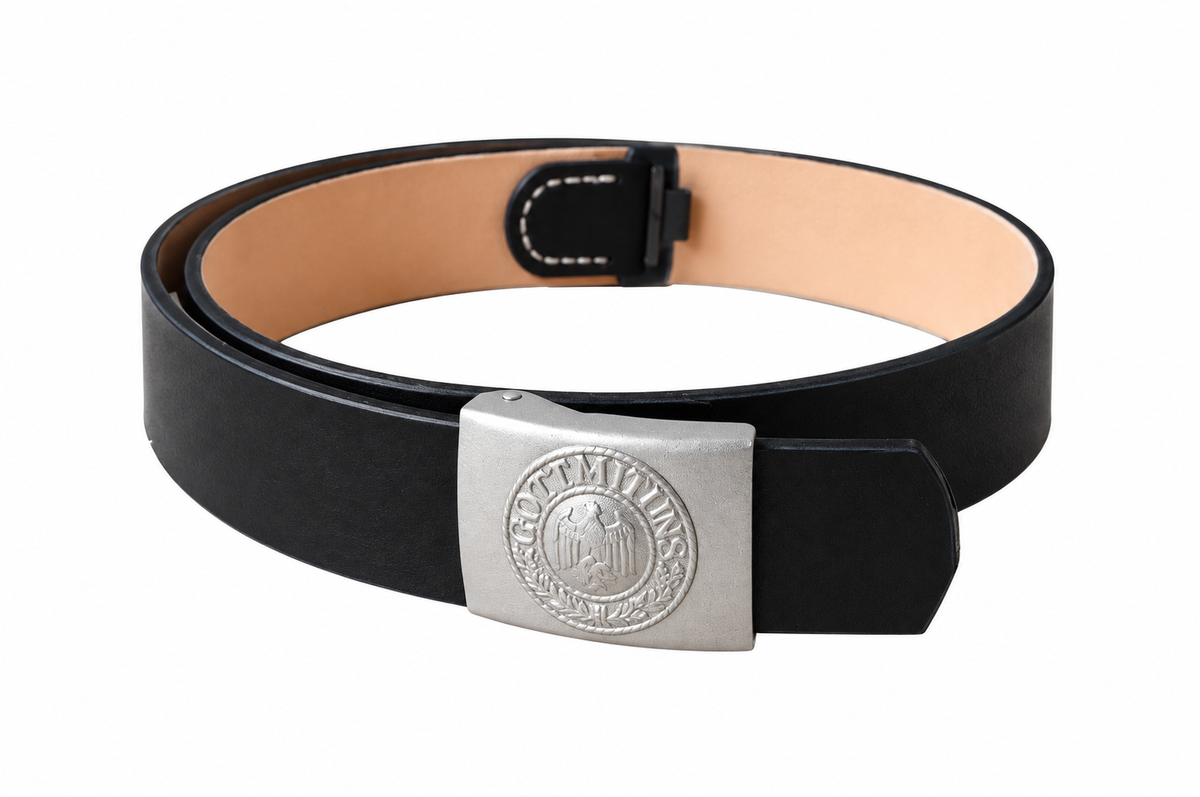 Wehrmacht, Heer Black Leather Belt with Buckle