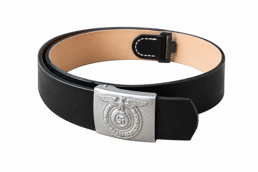 Waffen-SS Black Leather Belt with Buckle